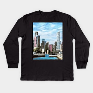 Chicago IL - Chicago Harbor Lock Kids Long Sleeve T-Shirt